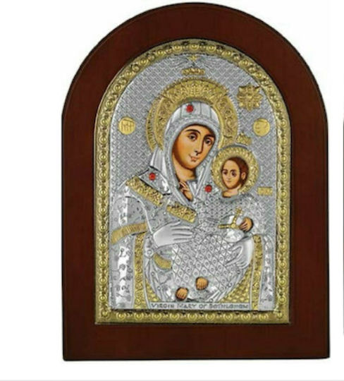 Prince Silvero Saint Icon Virgin Mary Bethlehem Silver 15x21cm Ma-e1109bx