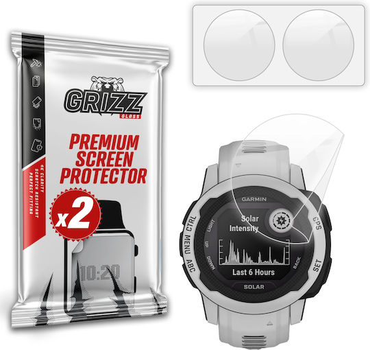 Set 2 Grizzglass Ceramicfilm Protective Films Compatible Garmin Instinct 2s 40mm Transparent