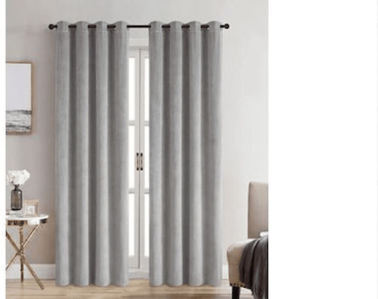Chios Hellas Opacitate Cu Capse Gri Deschis 140x260cm Chios Hellas Opacitate Cu Capse Gri Deschis 140x260cm