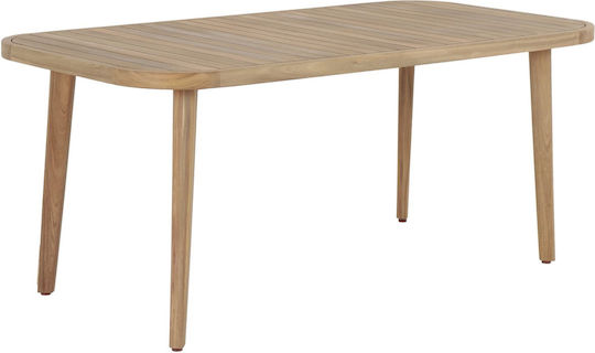 Dining Room Table Made of Solid Wood Natural 180x90x76cm