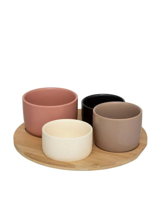 Secret de Gourmet Ceramic Orntevieres with Base Black Ø9cm 5 Pieces
