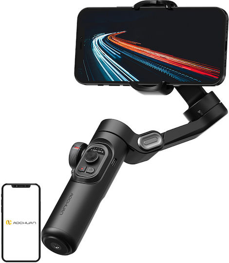 Aochuan Xe Standard Gimbal für Handy mit 3,5 Stunden Batterielaufzeit Schwarz
