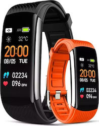 Giewont Gw200-9 Schwarze Orange Smartwatch 2 Armbänder