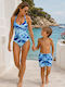 Blue One Piece Swimsuit