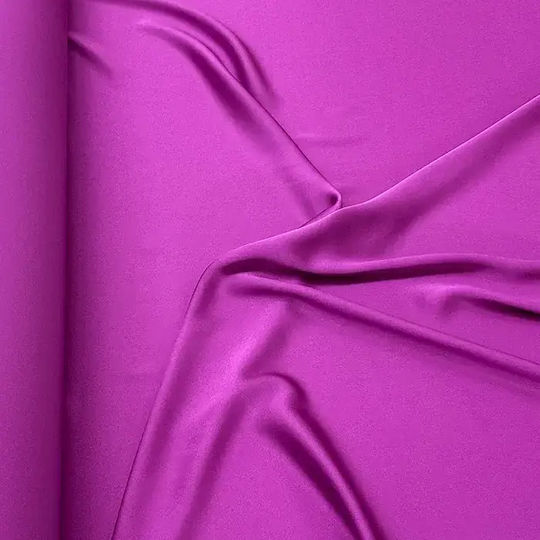 Decoration Fabric Satin By Meter Width 150cm Fuchsia Purple