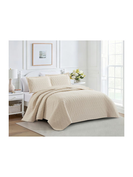 Liolios Home Glenda Coverlet Set Single Beige 1...