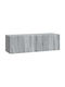 Wand Wohnzimmer Vitrine aus Spanplatte Grau Sonoma 98x31x30cm