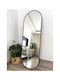 SteweHome Oval Floor Mirror with Black Metal Frame 180x60cm