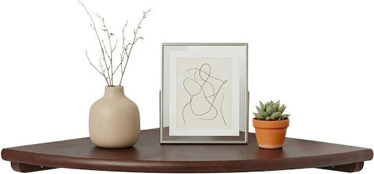 Corner Wall Shelf Dark Brown