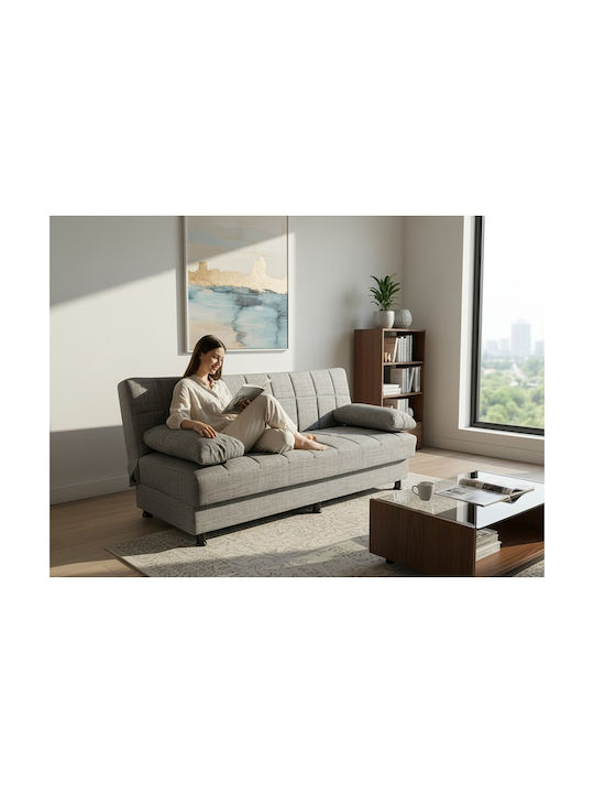 Nely Dreisitzer Sofa Bett mit Stauraum Grau 190...