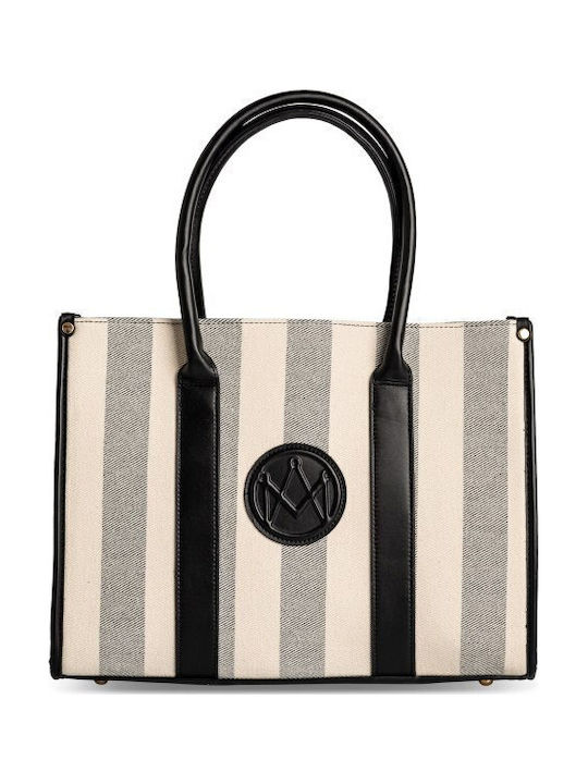 Fabric Women's Tote Handbag Black