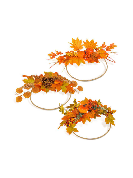 Coroană Decorativă De Toamnă 24 Cm Decor Pentru Ușă Și Masă 3 Modele
