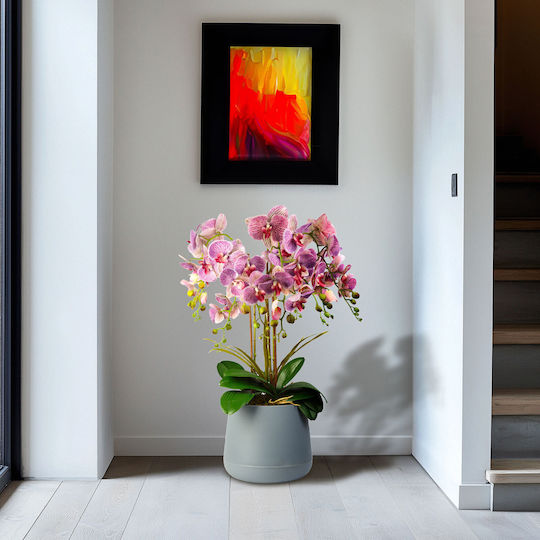 Plantă Artificială Orhidee Mov 83 Cm Premium Realist Decor Acasă Birou Evenimente