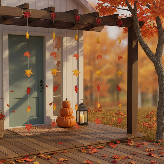 Autumn Decoration Hanging Leaves 2.1 M Set 4 Garlands