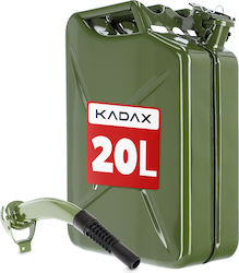 Kadax Steel Fuel Canister 20l + 31 Cm Funnel Green Kadax Steel Fuel Canister 20l + 31 Cm Funnel Green