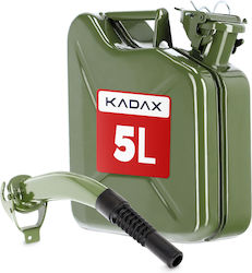 Kadax Steel Fuel Canister 5l + 31 Cm Funnel Green Kadax Steel Fuel Canister 5l + 31 Cm Funnel Green