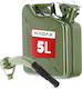 Kadax Stahl Kraftstoffkanister 5l + 31 Cm Trichter Grüne