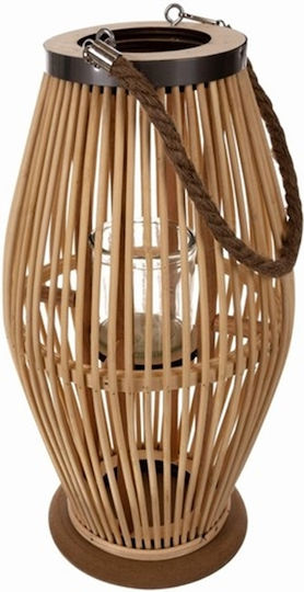 Lantern Bamboo Beige 17x17cm