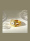 Women's Ring with Zircon Made of Gold Plated Steel