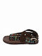 Damen Flache Sandalen Braun