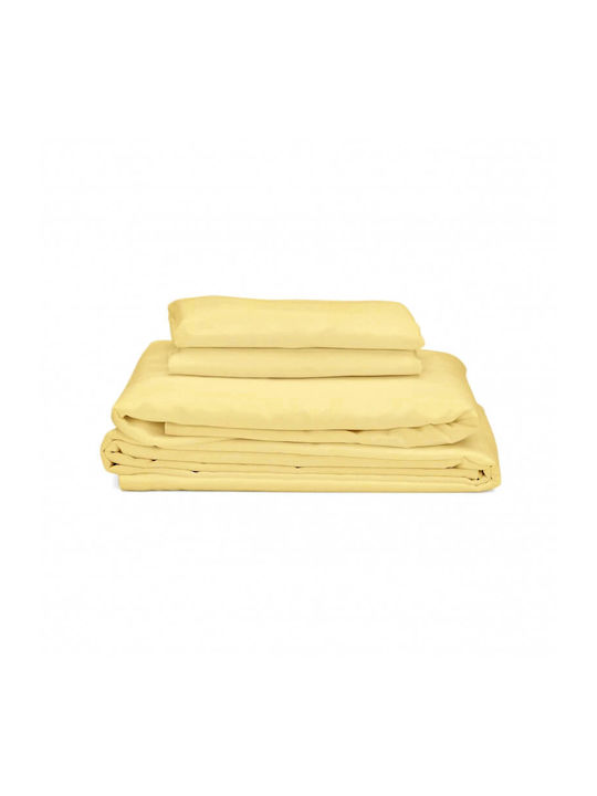 Rebeka Home Плик За Завивка 100% Памук Единичен 150x220 Жълт