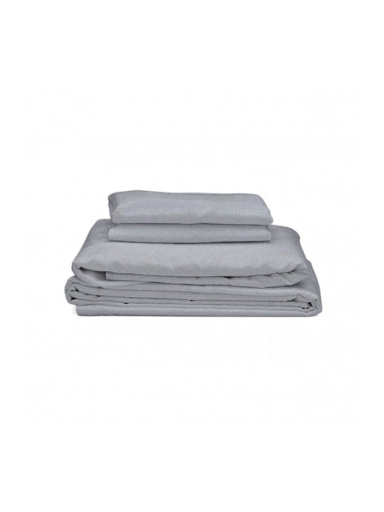 Rebeka Home Плик За Завивка 100% Памук Единичен 150x220 Сив