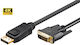 Roline Cable DVI-D male - DisplayPort male 5m Μαύρο