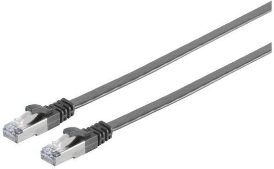 Microconnect Flat U/UTP Cat.6a Gigabit Network Cable Ethernet 3m Black