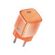 Wiwu Charger Without Cable GaN with USB-C Port 60W Power Delivery Orange (G037)