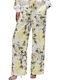 Women's Fabric Trousers with Rubber Band Ecru TA6257T358A P9217