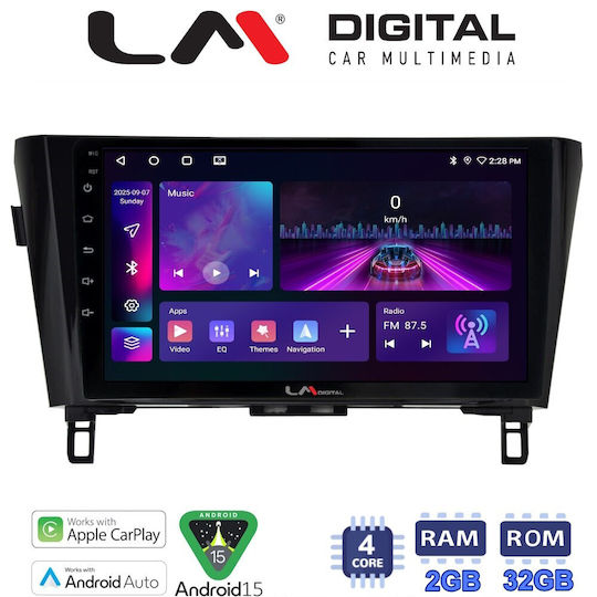LM Digital Ηχοσύστημα Αυτοκινήτου για Nissan Qashqai / X-Trail 2014 (Bluetooth/USB/WiFi/GPS/Apple-Carplay/Android-Auto)