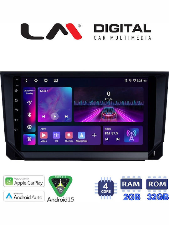 LM Digital Auto-Audiosystem für Seat Ibiza / Arona 2018 Bluetooth USB Eingebautes Wi-Fi GPS Apple CarPlay Android Auto