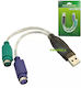 Microconnect Microconnect Konverter männlich zu weiblich 1 Stück USBA2PS2