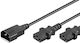 Microconnect IEC C14 / IEC C13 - IEC C14 / IEC C13 Cable 0.6m Μαύρο PE061306