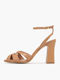 Damen Sandalen Beige Leder