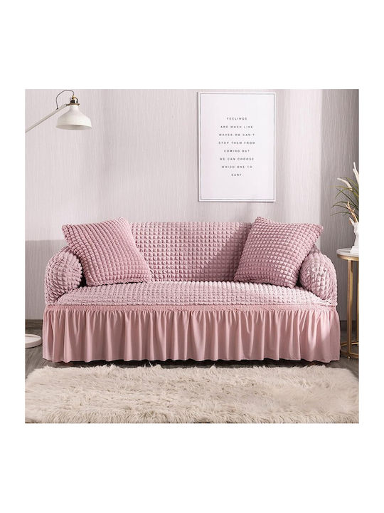 Rebeka Home Elastic Cover for Three Seater Sofa Rose Ash