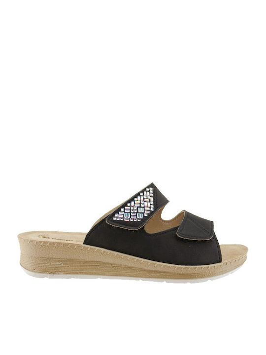 Inblu Women's Black Summer Platforms G-FC49