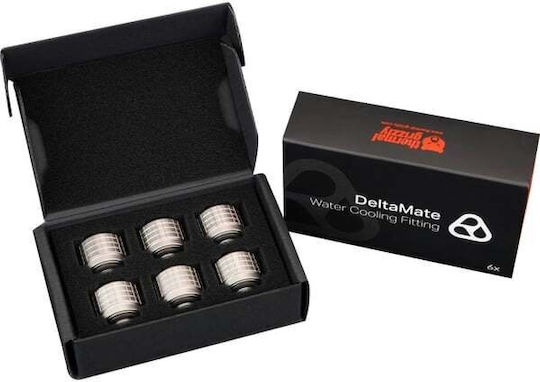 Thermal Grizzly Grizzly Deltamate Fitting Ht14 Pack Of 6 Matt Nickel Silver