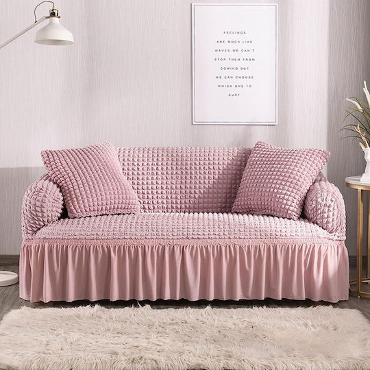 Rebeka Home Husă Elastică Canapea Cu Două Locuri Rose Ash