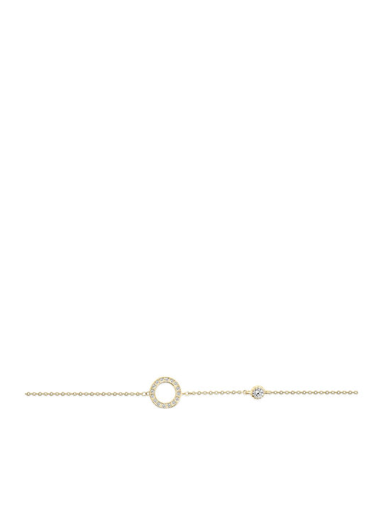 Chrilia Women's Bracelet From 9K Gold With Zircon