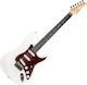 Voltera Guitars Electric Guitar ST Style with SSS Pickups Arrangement White