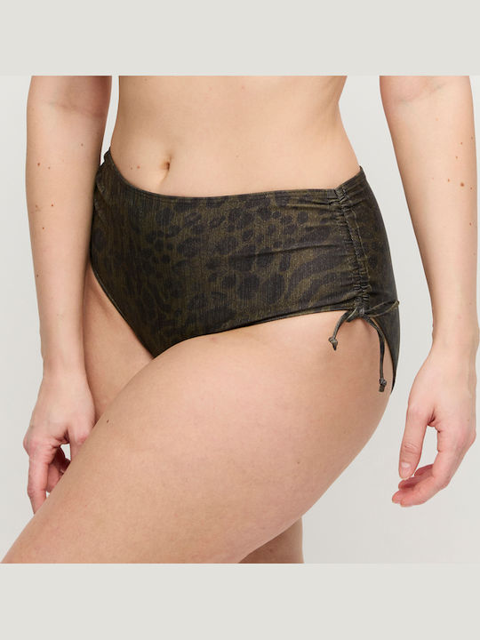 Bikini Bottoms High Waist Jungle Jaguar