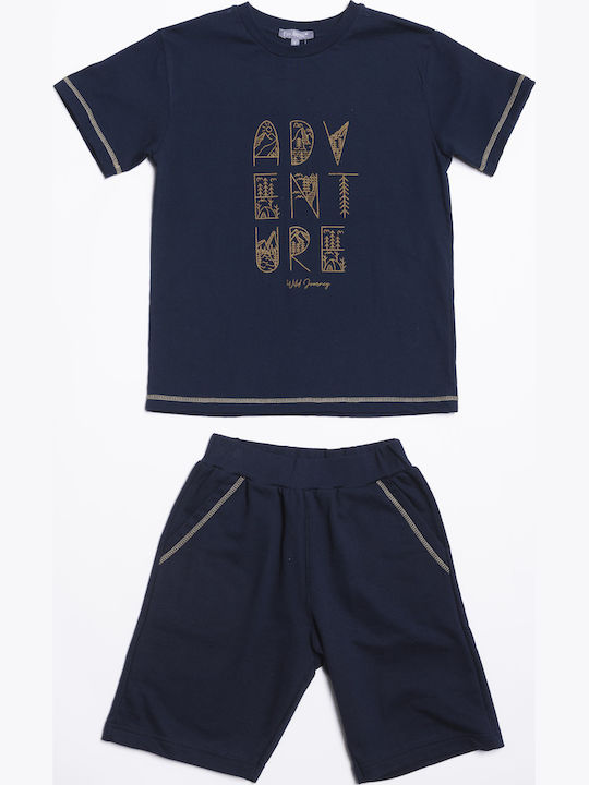 Fun Strike Kids Set with Shorts Summer 2 Pieces Navy Blue