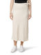 High Waist Ecru Skirt