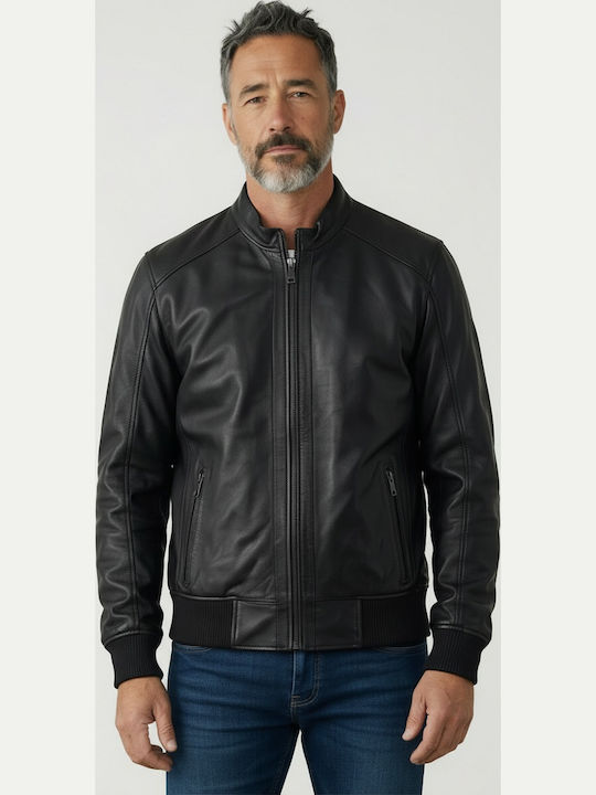 Newton Leather Кожено Яке Black