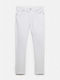 Rise Jean Damă Skinny Alb