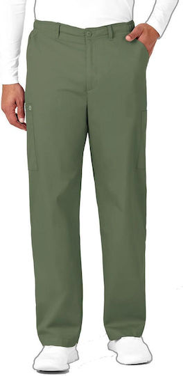 WonderWink Cargo Male Medical Pants Green