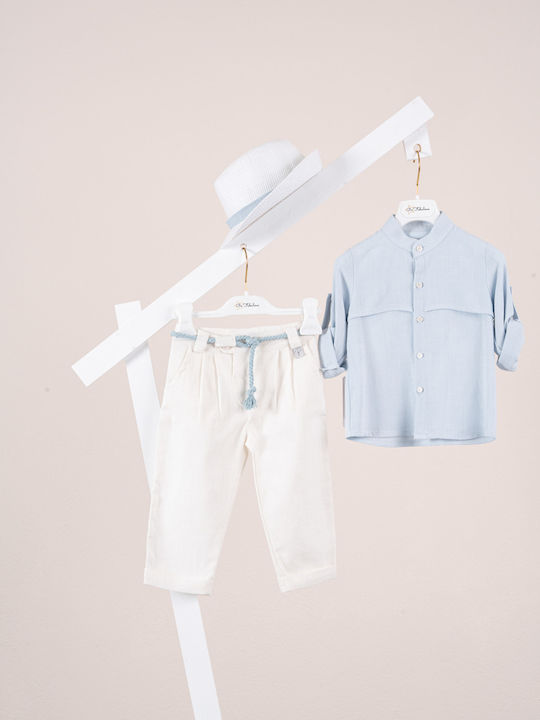 Piccolino Baptism Suit for Boys Giorgio Light Blue AG26S98 Light
