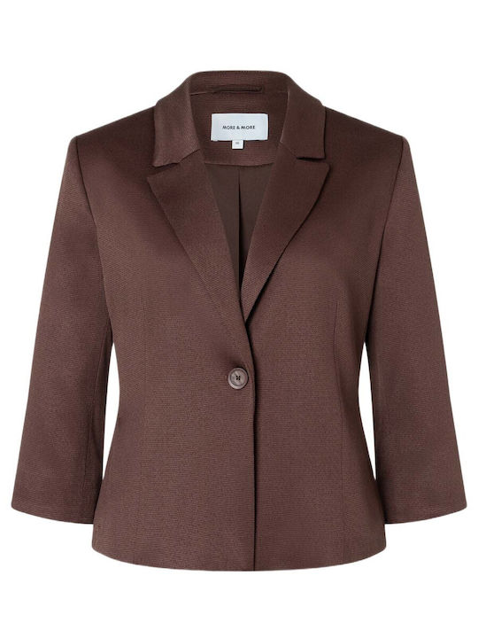 MORE & MORE Short Women's Blazer Brown