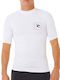 Rip Curl UPF 50 Tricou De Protecție Solară Pentru Bărbați Mâneci Scurte Alb